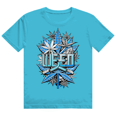 Size chart for Division420 Heavy Cotton T-Shirt in Weed Style edition