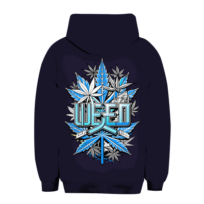 Unisex oversize hoodie in weed style by Division420 with adjustable hood and kangaroo pocket