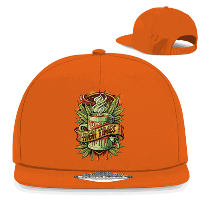 Division420 Snapback Rapper Cap The High Times black 5-panel cotton twill streetwear style with flat brim and snapback closure
