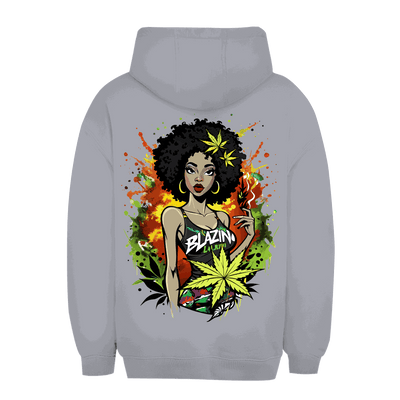 Division420 Unisex Oversize Hoodie Blazing Girl urban style breathable cotton blend streetwear