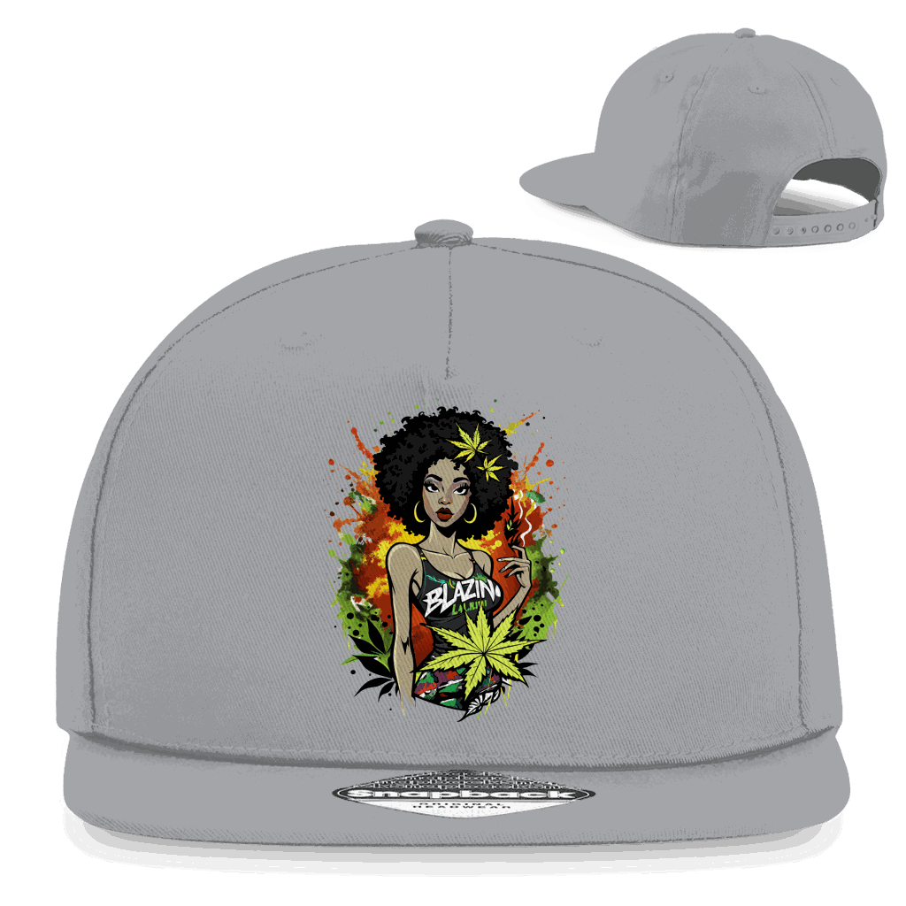 Division420 Snapback Cap Blazing Girl 5-panel cotton twill with flat brim and snapback closure