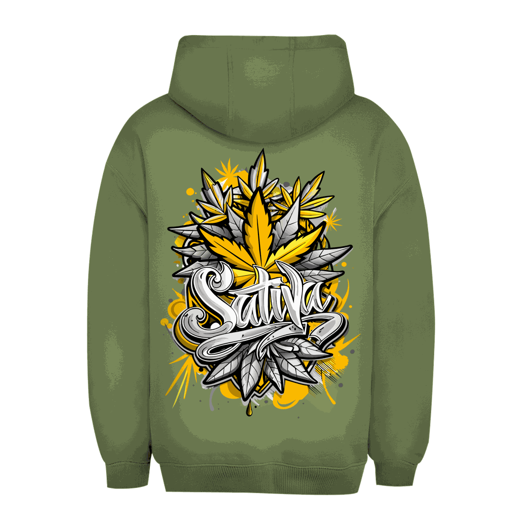 Size chart for Division420 Unisex Oversize Hoodie - Only Sativa