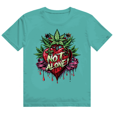 Division420 Heavy Cotton T-Shirt Not Alone unisex streetwear in soft 100% ring-spun cotton with durable tubular fit and ribbed collar