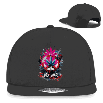 Division420 Snapback Cap No War in Baumwoll-Twill mit flachem Schirm und Retro-Snapbackverschluss
