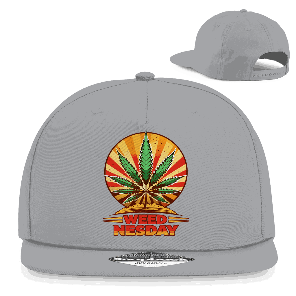 Division420 Snapback Cap Weednesday aus Baumwoll-Twill mit 5-Panel Design und Retro Snapbackverschluss
