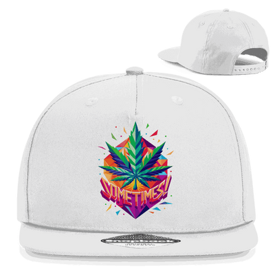 Division420 Snapback Cap Sometimes black 5-panel rapper style with flat brim and snapback closure