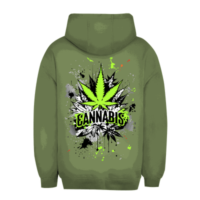 Unisex Oversize Hoodie Only Cannabis Division420 streetwear with adjustable hood and kangaroo pocket