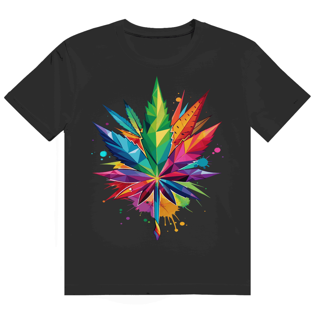 Division420 Heavy Cotton T-Shirt with leaf art design, unisex streetwear made from 100% ring-spun cotton