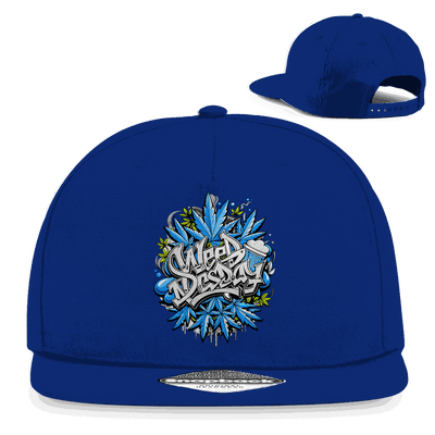 Division420 Snapback rapper cap with flat brim and 5-panel cotton twill design