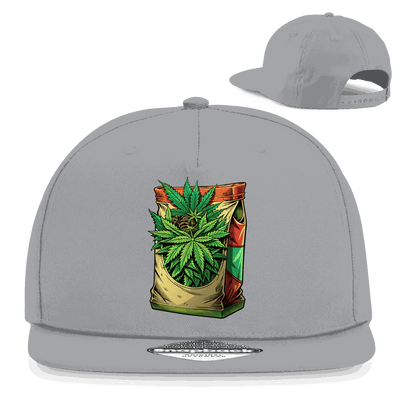 Division420 Snapback Rapper Cap Weedpack in 100% cotton twill with flat brim and snapback closure