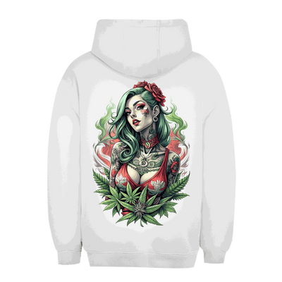 Unisex oversize hoodie size chart for Division420 Sweet Dream Girl design