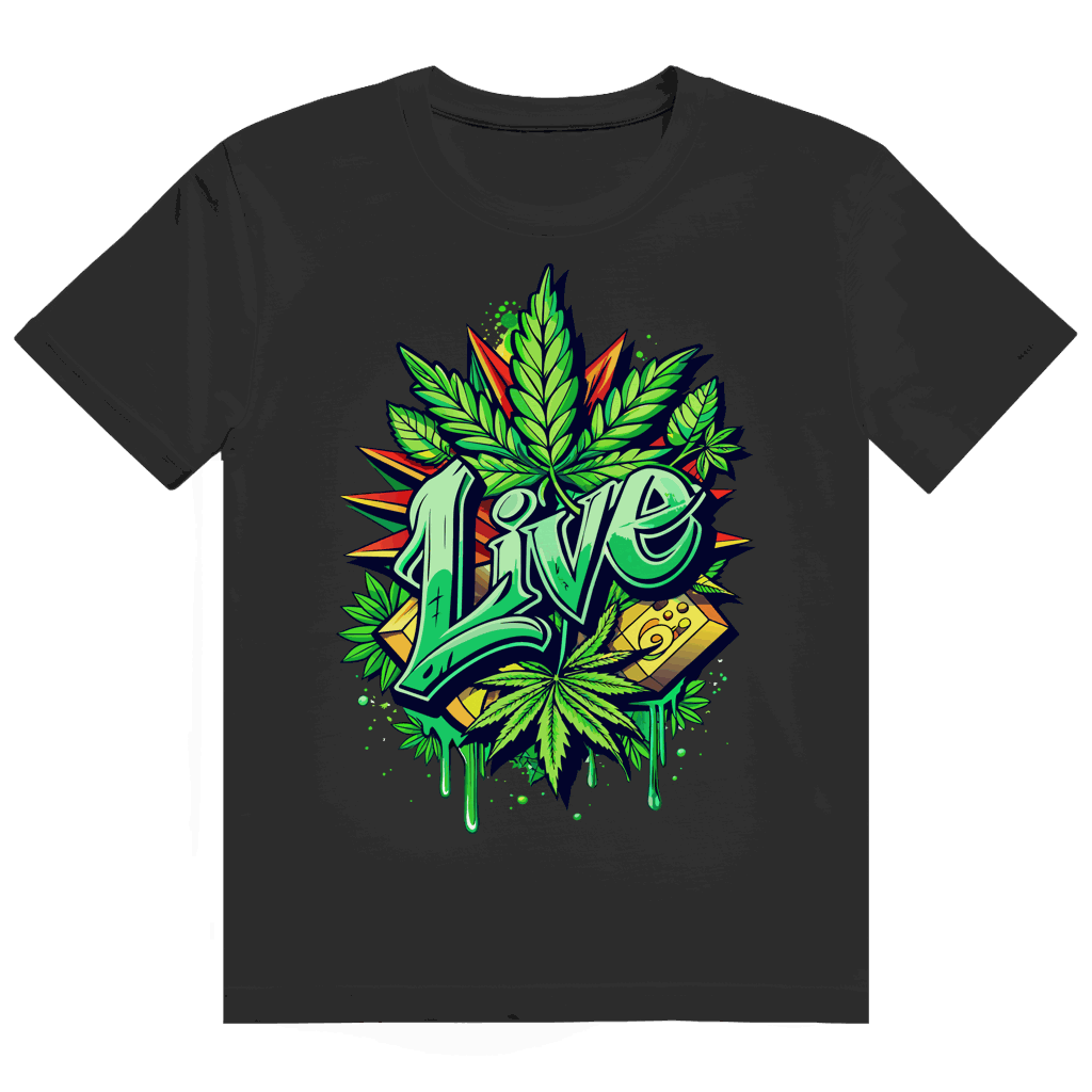 Division420 Heavy Cotton T-Shirt in black with unisex tubular fit and durable rib collar