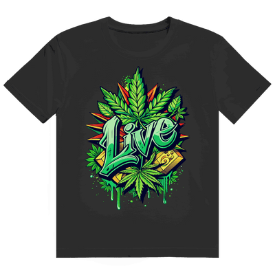 Division420 Heavy Cotton T-Shirt in black with unisex tubular fit and durable rib collar