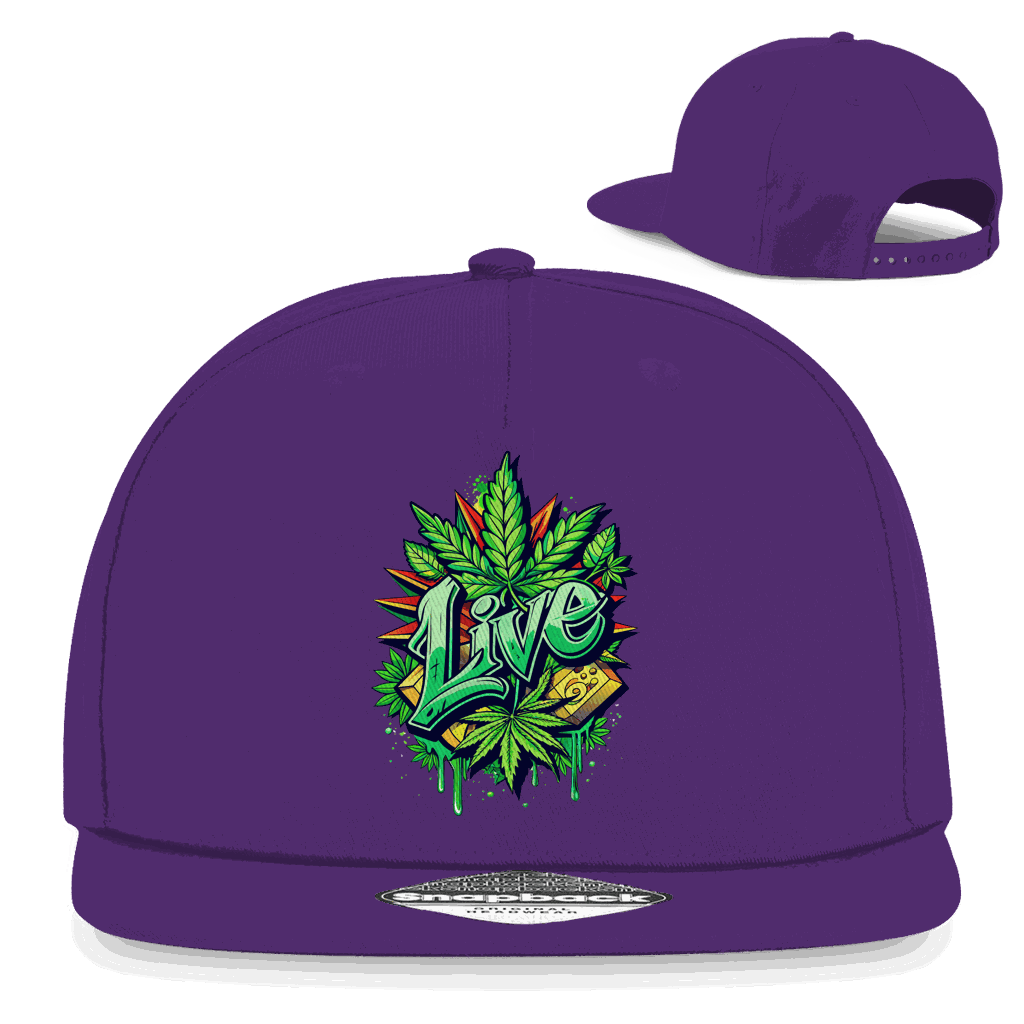 Snapback Rapper Cap - Weed Live | Division420®