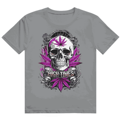 Heavy Cotton T-Shirt High Times Skull Division420 size chart illustration