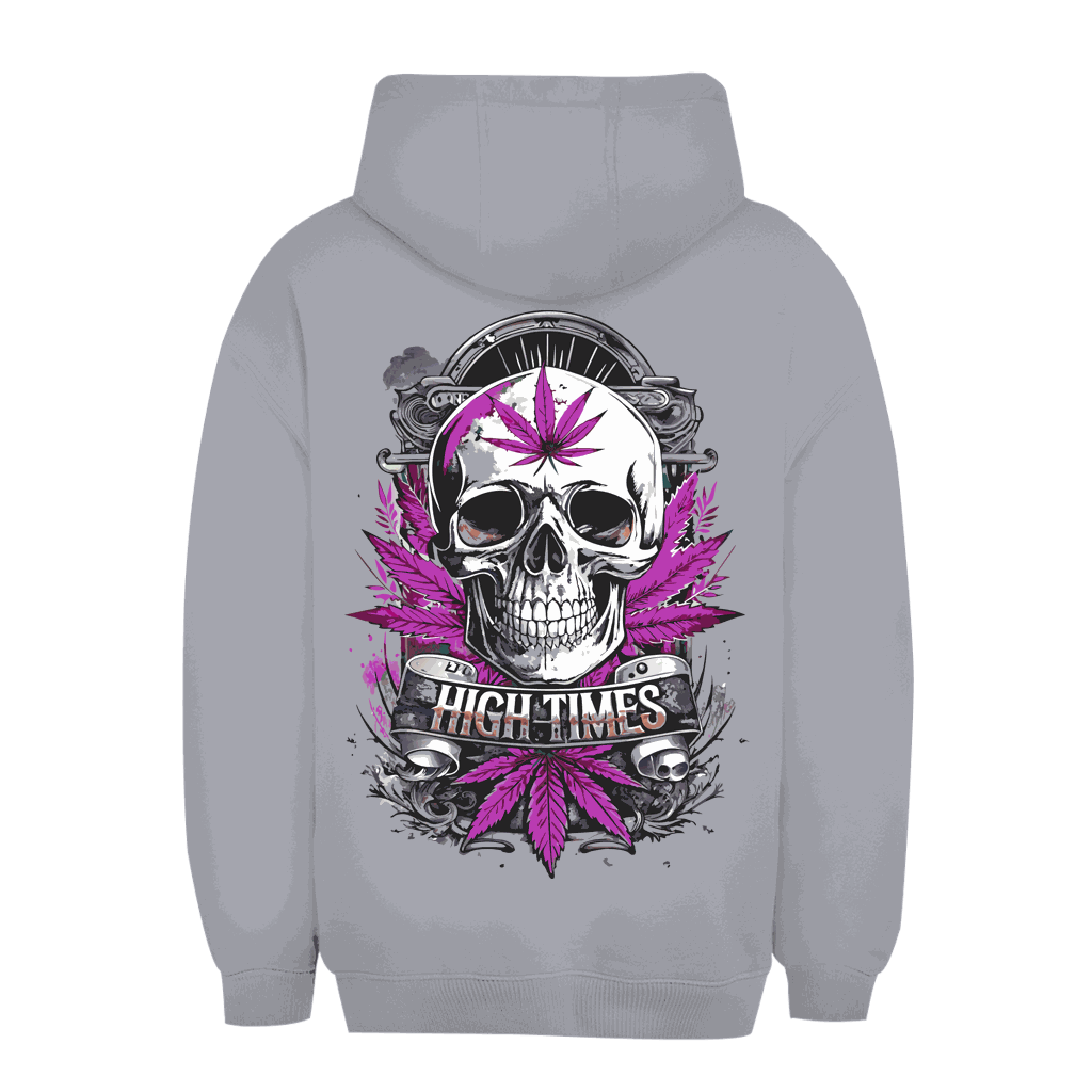 Unisex Oversize Hoodie Division420 High Times Skull urban style and comfort with sustainable cotton blend
