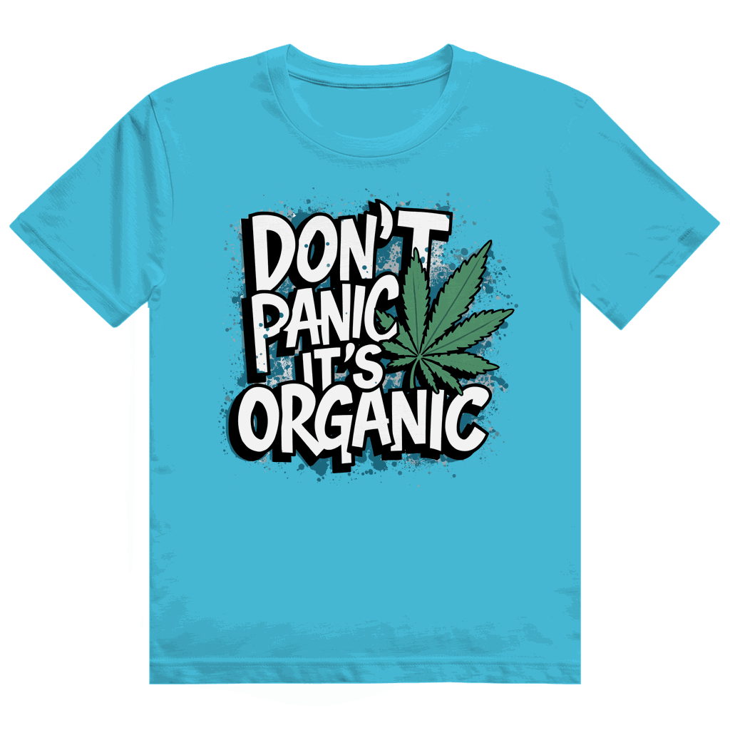 Heavy Cotton T-Shirt size chart with measurements for Division420 Dont Panik its Organic design