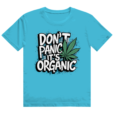 Heavy Cotton T-Shirt size chart with measurements for Division420 Dont Panik its Organic design