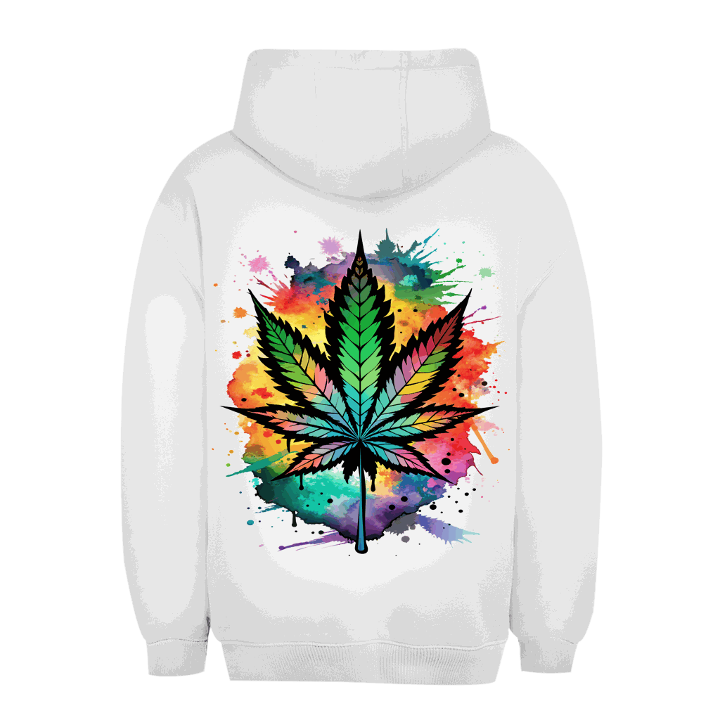 Unisex Oversize Hoodie mit buntem Blattmotiv von Division420