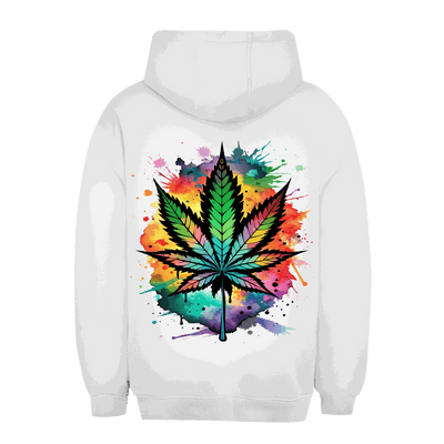 Unisex Oversize Hoodie mit buntem Blattmotiv von Division420