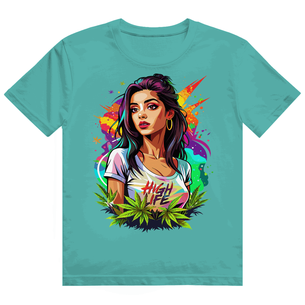 Heavy Cotton T-Shirt - High Live Girl | Division420®