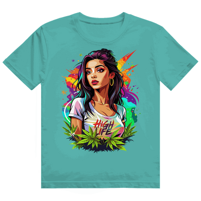 Heavy Cotton T-Shirt - High Live Girl | Division420®