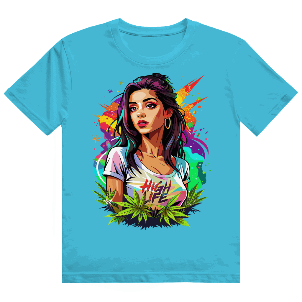 Heavy Cotton T-Shirt - High Live Girl | Division420®
