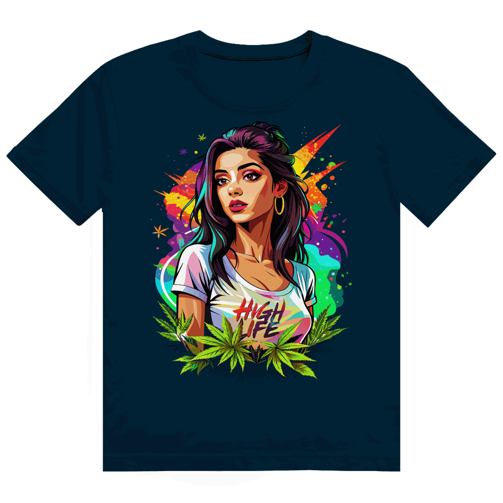 Heavy Cotton T-Shirt - High Live Girl | Division420®