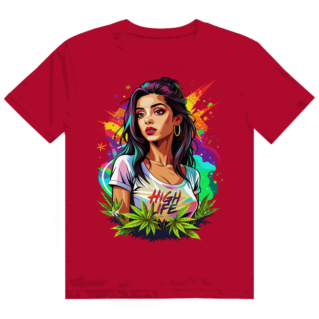 Heavy Cotton T-Shirt - High Live Girl | Division420®
