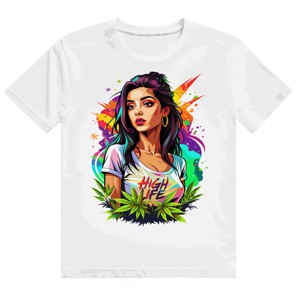 Heavy Cotton T-Shirt - High Live Girl | Division420®