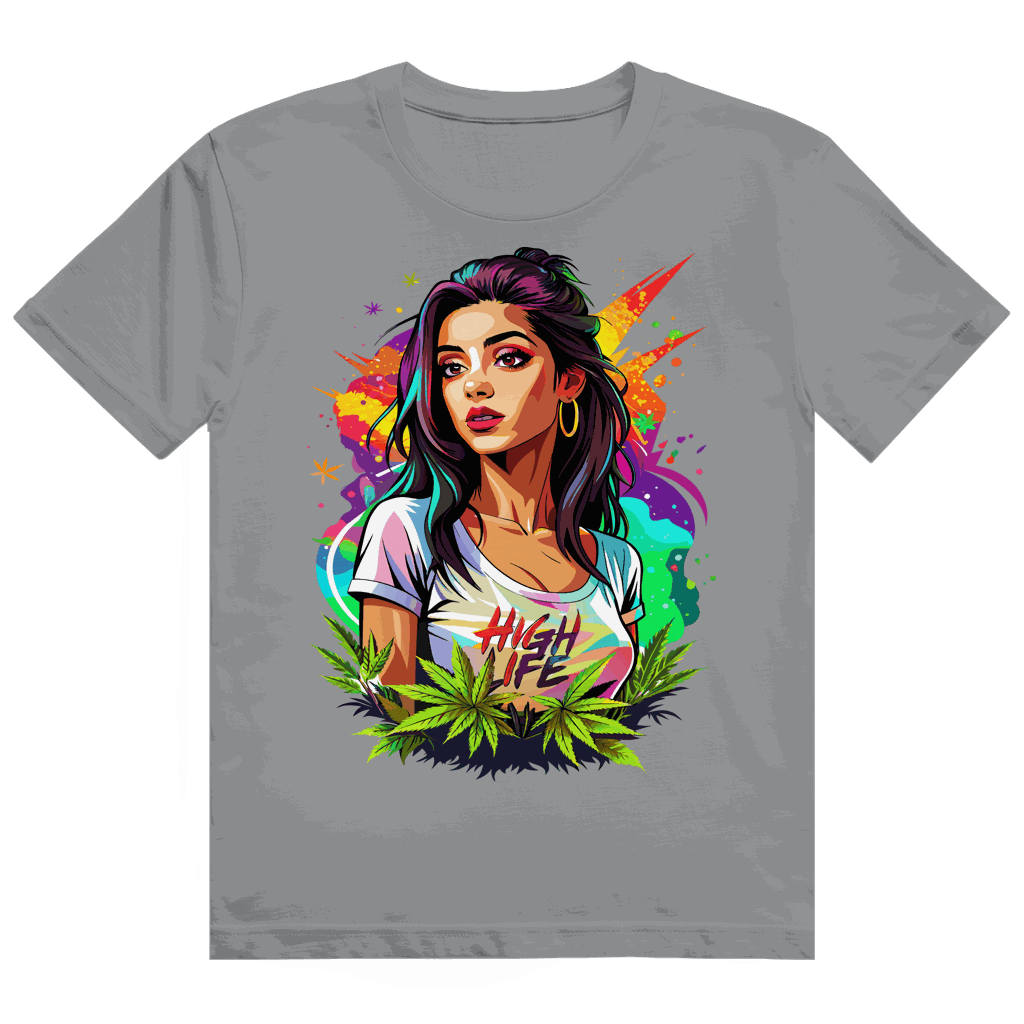 Heavy Cotton T-Shirt - High Live Girl | Division420®