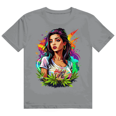 Heavy Cotton T-Shirt - High Live Girl | Division420®