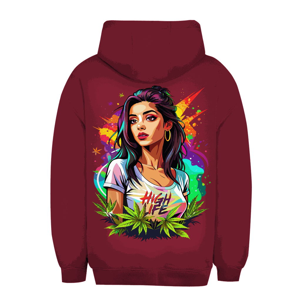 Unisex Oversize Hoodie - High Live Girl | Division420®
