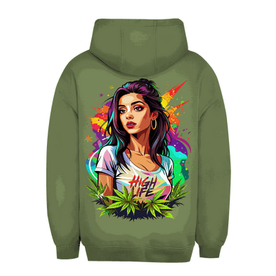 Unisex Oversize Hoodie - High Live Girl | Division420®