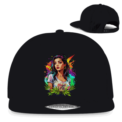 Division420 Snapback Cap High Live Girl 5-panel cotton twill urban streetwear hat flat brim