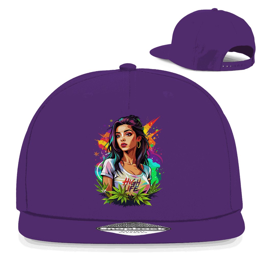 Snapback Rapper Cap - High Live Girl | Division420®