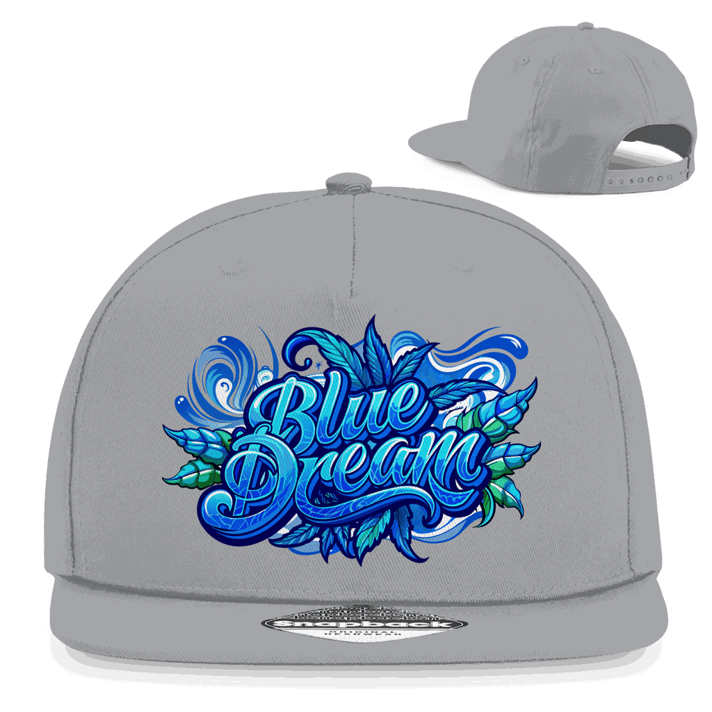 Blaues Division420 Snapback Cap Blue Dream mit flachem Schirm und 5-Panel Design