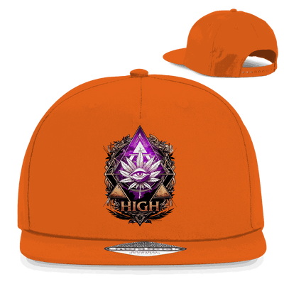 Division420 Snapback Cap mit 5-Panel Design, flachem Schirm und Retro-Snapbackverschluss aus Baumwoll-Twill, urbaner Streetwear Style
