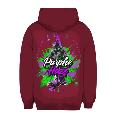 Purple Haze Strain unisex oversize hoodie by Division420 with relaxed fit and adjustable hood
