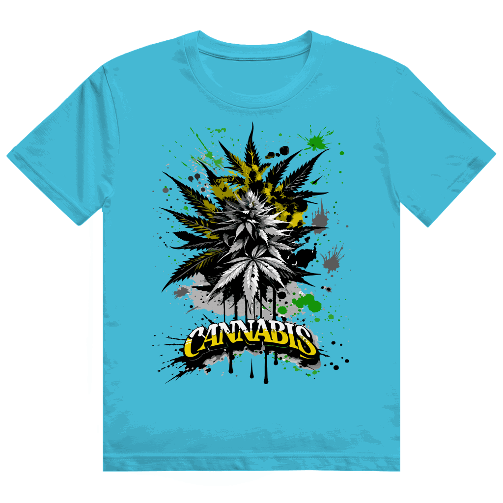 Division420 Heavy Cotton T-Shirt Cannabis Only aus 100% Baumwolle mit robustem Rippkragen und modernem Tubular Fit