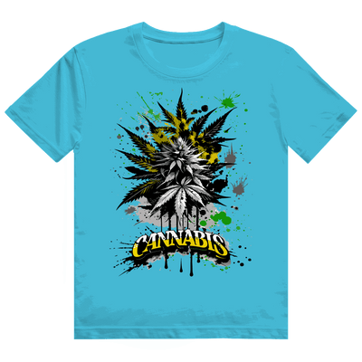 Division420 Heavy Cotton T-Shirt Cannabis Only aus 100% Baumwolle mit robustem Rippkragen und modernem Tubular Fit