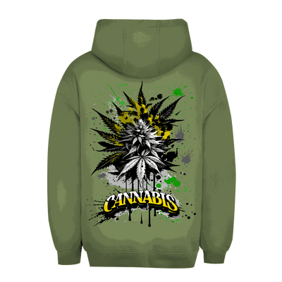 Unisex Oversize Hoodie Cannabis Only urban style relaxed fit Division420 sustainable cotton blend