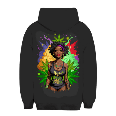 Size chart for Unisex Oversize Hoodie Sweet High Girl by Division420