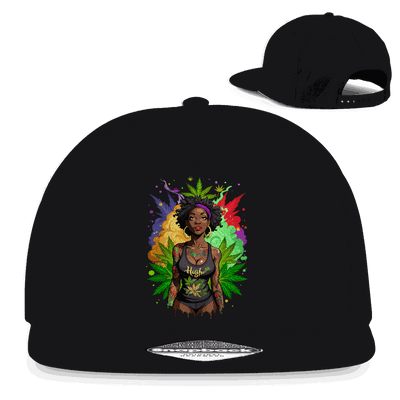 Division420 Snapback Cap Sweet High Girl 5-panel cotton twill streetwear hat with flat brim and snapback closure