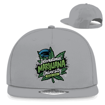 Division420 Snapback Cap Marijuana University 5-panel cotton twill hat with flat brim and snapback closure