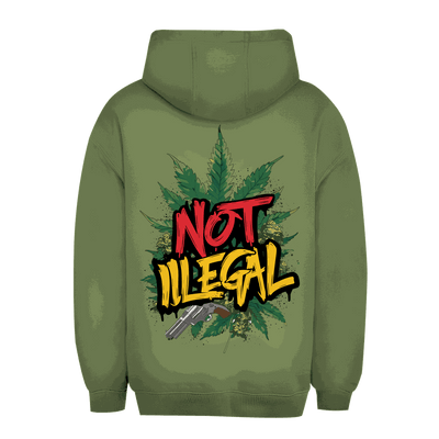 Unisex Oversize Hoodie - Not Illegal | Division420®