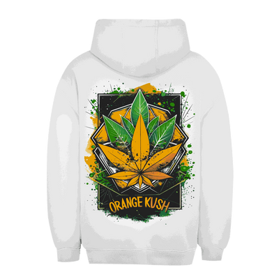 Unisex Oversize Hoodie in orange Kush color by Division420 with adjustable hood and kangaroo pocket