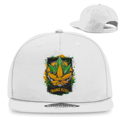 Orange Kush snapback cap from Division420 with 5-panel design and flat brim