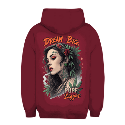 Unisex Oversize Hoodie Dream Big by Division420 with relaxed fit and adjustable hood