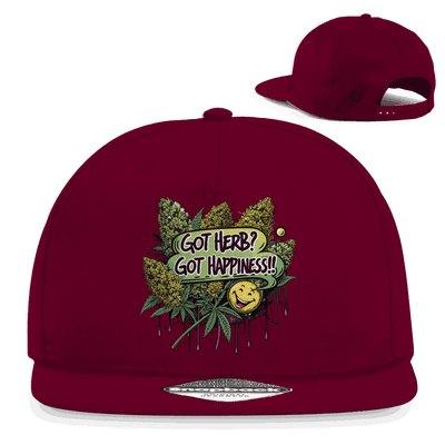 Snapback Rapper Cap - Got Herb? Got Happiness! | Division420®